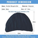 Mosquito Net for Stroller 2Pack - Protective Baby Mosquito Bug Net for Strollers, Bassinets, Cradles, Playards, Pack N Plays and Portable Mini Crib (Navy) by TinyTreasures Baby Boutique