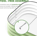 DaisyVibe Raised Garden Bed Kit, Planter Raised Garden Boxes Outdoor, Oval Large Metal Raised Garden Beds for Vegetables Flowers (Green, 5ftx2ftx1ft) by GreenHaven Gardens