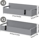 4 Pack Magnetic Spice Rack Organizer for Refrigerator and Oven, Dark Grey Fridge Organizers and Storage for Kitchen by CozyNest Decor