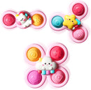 ALASOU 3PCS Pop Suction Cup Spinner Toys for 1 Year Old Boy Girl|Novelty Spinning Tops Toddler Toys Age 1-2|Sensory Baby Bath Toy for Toddlers 1-3|12 18 Months Boy Birthday Gift for Infant by TinyTreasures Baby Boutique