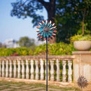 VEWOGARDEN 360° Outdoor Metal Wind Spinners Kinetic Wind Sculptures & Spinners for Yard Garden Lawn Patio Decorations, Blue & Bronze by GreenHaven Gardens