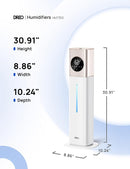 Dreo 11L Smart Humidifier Large Room 700 ft², 100H Cool Mist Air Humidifiers for Bedroom, Top-Fill Self-Cleaning Tank, 26dB, Auto Mode, Aroma Box, RGB Light, Remote & APP Control, Baby, Starlight by TinyTreasures Baby Boutique