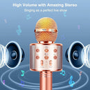 Microphone for Kids Voice Change Karaoke Microphone Kids Girl Gifts Handheld Wireless Bluetooth Microphone Home Party Favor Mic Microphones Kids Christmas Birthday Gifts by TinyTreasures Baby Boutique