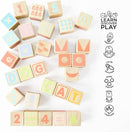 Le Toy Van - Petilou Wooden Educational ABC Wooden Blocks | Educational Wood Toys for Toddlers and Babies | Suitable for A Boy Or Girl 1 Year Old + by TinyTreasures Baby Boutique