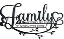 Family Sign Black Metal Wall Art Decor, Oppro Family Where Life Begins Love Never Ends Wrought Iron Wall Decorations, Hanging Plaque Letters Signs Home Decor for Living Room Bedroom Dining Room Kitchen Mother's Day Father's Day by CozyNest Decor