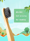 Bamboo Kids Toothbrushes (6 Pack) - Soft Bristle Organic Compostable BPA Free Toothbrush for Kids Toddler Baby Tooth Brush, Eco Friendly Natural Biodegradable Wooden Toothbrush by TinyTreasures Baby Boutique