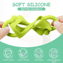 Silicone Baby Bottle Handles, 2PCS Bottle Handles for Dr Brown Narrow Bottles, Easy Grip Handles to Hold Baby Bottle, Easy Carry Handle Lightweight Bottle Handle(Green/Blue) by TinyTreasures Baby Boutique