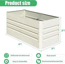 SnugNiture 4x2x2FT Raised Garden Bed Galvanized Planter Garden Boxes Outdoor, Deep Root Planter Raised Bed for Vegetables Flowers Herbs,Beige White by GreenHaven Gardens