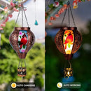 Cardinal Solar Hot Air Balloon Lantern with Flickering Flame Hanging Solar Lanterns Outdoor Waterproof,Metal Hot Air Balloon Lights for Patio Yard Party Garden Decor,Cardinal Gifts for Women by GreenHaven Gardens