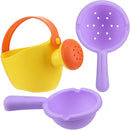 Small Soft Bath Toys for Toddlers 1-3 - Super Easy to Clean Water Table Toys Baby Tub Swimming Pool Toy Fun Tactile Training Newborn Gifts, 3Packs (Yellow) by TinyTreasures Baby Boutique