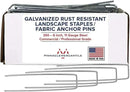 Pinnacle Mercantile USA Made 250 Pack Garden Landscape Staples Weed Barrier Fabric Stakes Galvanized 6 inch Pins Anti Rust Sod Staple 11 Gauge Steel by CozyNest Decor