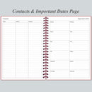 Daily Planner Undated - A5 To Do List Notebook Hourly Schedules, Spiral Appointment Planner for Women and Men, PVC Hardcover, Inner Pocket, Elastic Closure, 5.8" x 8.3", Pink by TinyTreasures Baby Boutique
