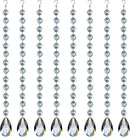 1ft 8pcs Teardrop Crystals Garland, Hanging Chandelier Crystals Prism Beads Chain for Wedding Home Decoration Clear GOLDENHAITAI by GreenHaven Gardens