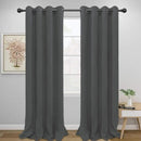 Easy-Going Blackout Curtains for Bedroom, Solid Thermal Insulated Grommet and Noise Reduction Window Drapes, Room Darkening Curtains for Living Room, 2 Panels (52x108 in,Gray) by CozyNest Decor