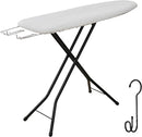 Ironing Board with Iron Rest, Iron Board with 3 Layers Extra Thick Cover, Compact and Space Saver Foldable Ironing Board, Adjustable Height, Easy Storage with Smart Hanger and Lightweight Design by CozyNest Decor