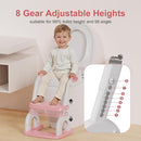 Potty Training Seat with Step Stool Ladder, Upgraded 2-in-1 Toddler Potty Training Toilet Seat with Non-Slip Step Splash Guard Handles and Waterproof Cushion, Toddler Potty Seat for Kids Boys Girls by TinyTreasures Baby Boutique