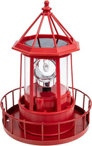 Operitacx Solar Powered Rotating Lighthouse Lamp - Waterproof Solar Lighthouse Outdoor Garden Decor, Led Yard Light for Patio, Lawn, and Pathway (Red) by GreenHaven Gardens