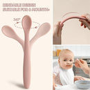Silicone Baby Feeding Spoons, Training Spoon Self-feeding, First Stage Infant Soft-Tip Easy on Gums, Utensils Supplies, Dishwasher & Boil-proof, 6 Pack by TinyTreasures Baby Boutique