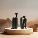 Thinker Decorative Bookends, Book Stopper Holder Nonskid, Book Ends for Shelves Living Room Office Home Decor, 1Pair/2Piece 9'' by CozyNest Decor