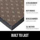 GORILLA GRIP 100% Waterproof All-Season WeatherMax Doormat, US Designed Natural Rubber, Stain and Fade Resistant, Low Profile Indoor Outdoor Door Mats, Easy Clean Patio Mat, 17x29, Taupe Basket Weave by CozyNest Decor
