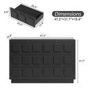 Anbuy Black Baby Dresser for Bedroom, Dresser for Baby with 6 Drawers, Storage and Organization Unit with Square Handles, for Nursery, Kids by TinyTreasures Baby Boutique