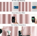 MIULEE Baby Pink Back Tab Blackout Curtains 72 Inch Length 2 Panels Set for Living Room Bedroom Privacy, Rod Pocket/Pinch Pleat Thermal Insulated Room Darkening Pleated Light Blocking Drapes by TinyTreasures Baby Boutique