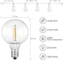 Outdoor String Lights - 50 Ft Waterproof Connectable Commercial LED Patio Lights with 25 G40 Globe Bulbs, All Weatherproof Hanging Globe Lights for Outside Backyard Porch Party Decoration by GreenHaven Gardens