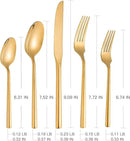 Silverware 65-Piece Gold Flatware Set with Serving Utensils Stainless Steel Thick Heavy Mirror Polished Cutlery Set for Wedding Hotel Restaurant, Service for 12 by CozyNest Decor