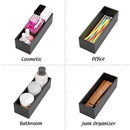 Black Bamboo Drawer Organizer - Silverware&Utensil Holder Organizer for Kitchen Drawers, Multi-Use Drawer Dividers Boxes for Bathroom Counter，Cabinet, Garage, Office Desk, Makeup, Jewelry (9"3"2.5") by CozyNest Decor