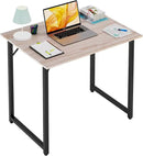 PayLessHere | 32 Inch Computer Desk | Nature | Office Desk with Metal Frame, Adjustable Feet | Water-Resistant, Scratchproof Surface | Sturdy Writing Table for Home Office or Study | Pack of 1 by CozyNest Decor