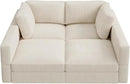 HONBAY Modular Sectional Couches with Storage Corduroy Sleeper Sofa Modular Sectional Couches for Living Room,Beige by CozyNest Decor