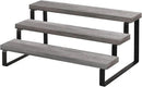 YINMIT Wooden Display Riser Stand, Tiered Perfume and Cologne Organizer Stand, 3 Tier Spice Rack Organizer, Rustic Display Shelf for Candles (3 Tier,Grey) by CozyNest Decor