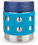 LunchBots Thermal 8 oz Triple Insulated Thermos - Hot 6 Hours or Cold 12 Hours - Leak Proof Thermos Soup Jar - All Stainless Interior - Navy Lid - Aqua Dots by TinyTreasures Baby Boutique