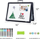 Small Dry Erase White Board – TANKEE Magnetic Desktop Foldable Whiteboard Portable Mini Easel Double Sided on Table Top with Holder for Drawing, Teacher Instruction, Memo Board by TinyTreasures Baby Boutique