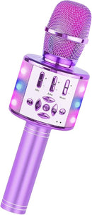 Amazmic Toys for Girls, Kids Karaoke Microphone Toddler Microphone for Kids with Lights, Birthday Gift for Girls, Boys Toy Age 3 4 5 6 7 8+(Light Purple) by TinyTreasures Baby Boutique