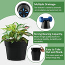 15 Pack 4/6/8 Inch Plant Nursery Pots, Thickened Plastic Pots for Plants with Drainage Holes, Sturdy Seedling Pots, Seed Starting Pots, Flower Pots for Indoor Outdoor Plants, Black by GreenHaven Gardens