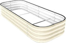 DaisyVibe Raised Garden Bed Kit, Planter Raised Garden Boxes Outdoor, Oval Large Metal Raised Garden Beds for Vegetables Flowers (White, 5ftx2ftx1ft) by GreenHaven Gardens