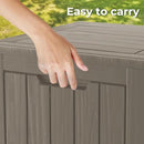 50 Gallon Lockable Resin Deck Box, Waterproof & UV-Resistant Outdoor Storage Box for Outdoor Cushion Storage, Garden Tools & Pool Accessories Storage, Gray by GreenHaven Gardens