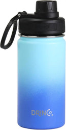 DRINCO Stainless Steel Water Bottle Spout Lid Vacuum Insulated Double Wall Water Bottle Wide Mouth (40oz 32oz 22oz 18oz 14oz) Leak Proof Keeps Cold or Hot (14 oz, 14oz Morning Sky Blue) by CozyNest Decor