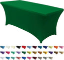 ABCCANOPY 6 FT Forest Green Spandex Table Cover Stretch Fitted Wrinkle Resistant Tablecloth Reuse for Rectangular Folding Table Patry Event Wedding Banquet Protector by CozyNest Decor