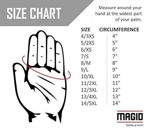 MAGID D-ROC ANSI A4 AeroDex Polyurethane Palm Coated Work Gloves, 12 Pairs, Size 11/2XL, GPD482, photo 9 of 9