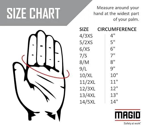 MAGID D-ROC ANSI A4 AeroDex Polyurethane Palm Coated Work Gloves, 12 Pairs, Size 12/3XL, GPD482, photo 9 of 9
