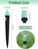 Kalolary 1/4 Inch Drip Irrigation Emitters, 20PCS Micro Spray Irrigation Drippers for 4/7mm Tube Adjustable 360 Degree Water Flow Sprinklers Garden Irrigation Sprayer for Potted Plants Watering System by GreenHaven Gardens
