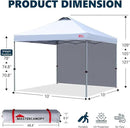 MASTERCANOPY Durable Pop-up Canopy Tent with 1 Sidewall (10'x10',White) by GreenHaven Gardens