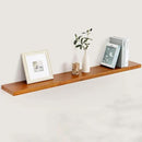 Fun Memories 55 Inches Floating Shelves - 8 Inch Deep Rustic Solid Pine Wood Wall Shelves for Storage - Farmhouse Wall Mounted for Living Room - Heavy-Duty Metal Bracket - 55" W x 8" D - Honey by CozyNest Decor