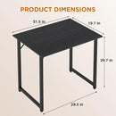 PayLessHere | 32 Inch Computer Desk | Black | Office Desk with Metal Frame, Adjustable Feet | Water-Resistant, Scratchproof Surface | Sturdy Writing Table for Home Office or Study | Pack of 1 by CozyNest Decor