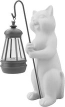 Solar Cat Garden Statue 10 Inch Porch Patio Decor for Outside Yard Decoration Outdoor Unique Housewarming Gardening Birthday Gifts for Cat Lovers Women Grandma by GreenHaven Gardens