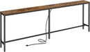 SUPERJARE 78.7 Inch Console Table with Outlet, Sofa Table with Charging Station, Narrow Hallway Entryway Table, Behind Couch Table, for Living Room, Rustic Brown by CozyNest Decor