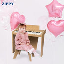 ZIPPY Kids Piano Keyboard, 37 Keys Digital Piano for Kids, Music Educational Instrument Toy, Wood Piano for 3+ Girls and Boys (Oak Basic) by TinyTreasures Baby Boutique
