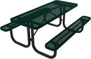 Coated Outdoor Furniture Heavy-Duty Portable Outdoor Picnic Table, Thermoplastic Coated Punched Steel Commercial-Grade Patio Dining Furniture Made in America (6ft Rectangular, Textured Dark Green) by GreenHaven Gardens
